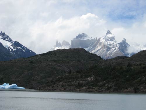 Iceberg on lake in Torres del Paine