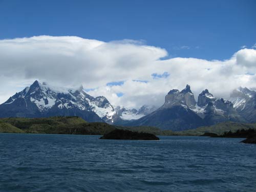 The famous Cuernos at Torres del Paine in the distance