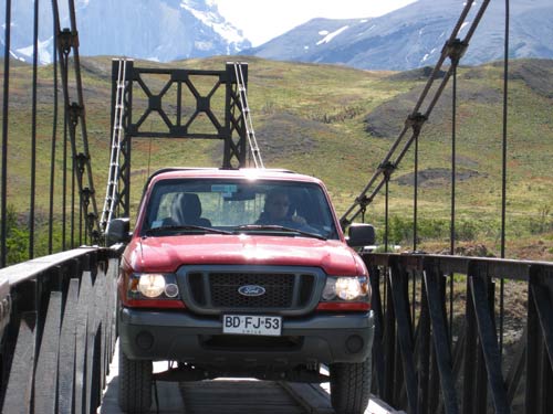 A tight squeeze getting out of the Torre del Paine National Park